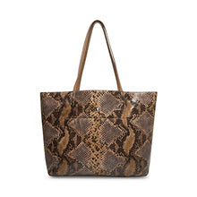 Load image into Gallery viewer, Anne Klein East West Bonded Tote, Snake