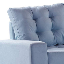 Load image into Gallery viewer, Harper & Bright Designs Sectional Sofa with Ottoman, Modern Soft Convertible Sofa Couch, Living Room Furniture Sofa Sets (Blue)