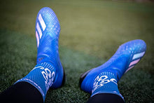 Load image into Gallery viewer, SENDA Gravity Performance Grip Socks with Non-Slip Technology, Soccer, Running, Basketball, Crew Length, Blue/White, Medium (US Men 5-8, Women 6-9)