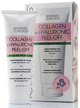 Load image into Gallery viewer, Advanced Clinicals Collagen + Hyaluronic Acid Anti-Aging Peel-Off Face Mask Hydrating, Tightening, Firming Vegan Peel Off Face Masks Smooth Wrinkles & Pores, Even Skin Tone (3.4oz)