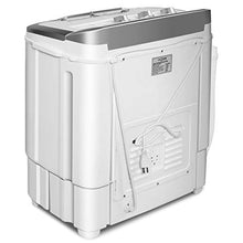 Load image into Gallery viewer, Portable Washer and Dryer,Safeplus Compact Mini Twin Tub Versatile Washing Machine with 8 lbs Washing &5 lbs Spin Dryer Load Cappacity Gravity Drain Pump and Drain Hose for apartments (gray)