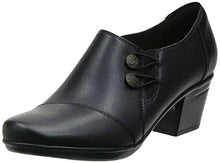 Load image into Gallery viewer, Clarks womens Emslie Warren Slip On Loafer, Black Leather, 7.5 US