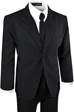 Load image into Gallery viewer, Boys Black Tuxedo Suit with Tie Young Boys Youth Size 18