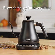 Load image into Gallery viewer, COSORI Electric Gooseneck Kettle Smart Bluetooth with Variable Temperature Control, Pour Over Coffee Kettle & Tea Kettle, 100% Stainless Steel Inner Lid & Bottom, Quick Heating, Matte Black