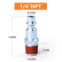 Load image into Gallery viewer, GASHER 1/4-Inch NPT Male Industrial Air Plug, Pneumatic Plugs 300PSI (20-Pack)