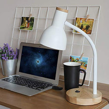 Load image into Gallery viewer, PINSOON LED Desk Lamp with Flexible Goose-Neck 2 Bulb Energy Saving for Bedside Table, Bedroom Study, and Office