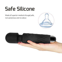 Load image into Gallery viewer, Allovers Personal Magic Waterproof Wand Massager, Mini Handheld Rechargeable Neck Shoulder Back Body Massage with 8 Powerful Speeds&20 Pulsating Patterns for Sports Recovery & Muscle Aches (Black)