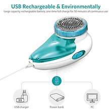 Load image into Gallery viewer, Aerb Fabric Shaver, Electric Sweater Shaver, Lint Remover Defuzzer with 2-Speeds, 2 Replaceable Stainless Steel 3-Blades, Rechargeable Battery Operated (Tale White)