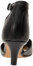 Load image into Gallery viewer, Clarks womens Linvale Edyth pumps shoes, Black Leather/Croc Combi, 8.5 US