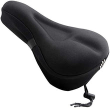 Load image into Gallery viewer, Mountain Bike Seat Cushion Cover Extra Soft Gel Bicycle Seat Cover, Soft Silicone Padded Bike Saddle Cover, Anti-Slip Bicycle Seat Cushion Spinning with Waterpoof&Dust Resistant Cover Outdoor Cycling