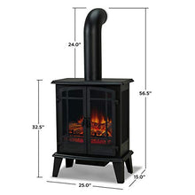 Load image into Gallery viewer, Real Flame Foster Stove Electric Fireplace, Black