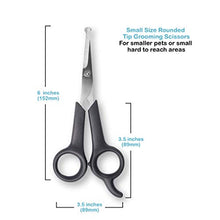 Load image into Gallery viewer, Pets First #1 Pet Grooming Scissors Body & Facial Trimmer Durable Stainless Steel Blades. Rounded Tips Shears for Long Medium Short Thick Wiry Curly Hair. Lightweight Cutter for Dogs & Cats. Set of 2