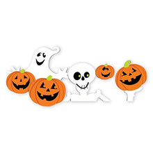 Load image into Gallery viewer, amscan Family Friendly Skeleton and Ghost Corrugate Yard Stake Signs Halloween Trick or Treat Party Outdoor Decoration, Plastic, 20" x 16", Pack of 6.