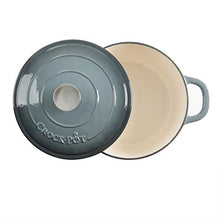 Load image into Gallery viewer, Crock Pot Artisan 5 Quart Enameled Cast Iron Round Dutch Oven, Slate Gray