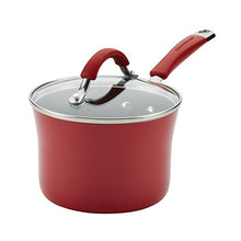 Load image into Gallery viewer, Rachael Ray Cucina Nonstick Sauce Pan/Saucepan with Lid, 2 Quart, Red