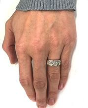 Load image into Gallery viewer, 1 ct Mens Diamond Five Stone Wedding Ring 10k White Gold - Size 8.5