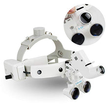 Load image into Gallery viewer, Enshey Dental Binocular Loupes Glasses Head Band Magnifier with LED Light 3.5X-420 Optical