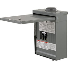 Load image into Gallery viewer, Square D by Schneider Electric QO1DM10030TRBR 30-Amp Generator Main Breaker Outdoor Manual Transfer Switch with 30-Amp Twist-lock Receptacle