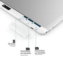 Load image into Gallery viewer, Tablet 10 inch, 3G Phablet Unlocked, Android 8.1 Go Tablets PC with Dual Card Slot, 1G+16GB, Dual Camera, GMS Certified, WiFi, Bluetooth, GPS - Silver
