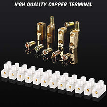 Load image into Gallery viewer, 10 Pieces White Terminal Blocks 12-Position Terminal Strip Dual Row Screw Terminals Electric Wire Connector 4 mm² Wire Gauge, 20Amp 380V