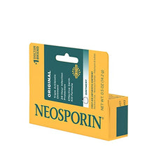 Load image into Gallery viewer, Neosporin Original First Aid Antibiotic Ointment with Bacitracin, Zinc for 24-Hour Infection Protection, Wound Care Treatment and The Scar Appearance Minimizer for Minor Cuts, Scrapes and Burns.5 Oz