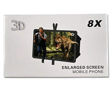 Load image into Gallery viewer, 14 Inch Mobile Phone 3D Screen Magnifier Smartphone Magnifying Glass Enlarger Screen with Foldable Holder Stand for All Smart Phones (White)