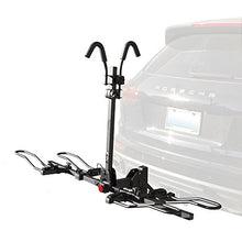 Load image into Gallery viewer, BV 2-Bike Bicycle Hitch Mount Rack Carrier for Car Truck SUV - Tray Style Smart Tilting Design (2-Bike Carrier)