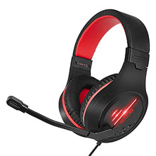 Load image into Gallery viewer, COLUSI Super Lightweight Gaming Headset Xbox One Headset,PS4 Headset with Mic&LED Light,Compatible with PC,Laptop,PS4,Xbox One Conntroller(Adapter Not Included),Ipad,Mobile Phone(Red)