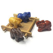 Load image into Gallery viewer, Gemstone Carved Healing Crystals Elephant Statue Figurine Collectible Decor 1.5 inches (Green Aventurine)