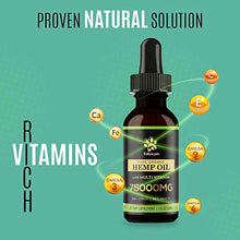 Load image into Gallery viewer, Billion Pets - Hemp Oil for Dogs Cats - Separation Anxiety, Joint Pain, Stress Relief, Arthritis, Seizures, Chronic Pains, Anti-Inflammatory - Omega 3, 6, 9-100% Organic - Calming Drops