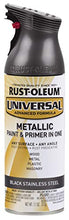 Load image into Gallery viewer, Rust-Oleum 314558 Universal Spray Paint, 11 oz, Black Stainless Steel
