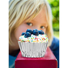 Load image into Gallery viewer, Sumind 400 Pieces Mini Cupcake Cup Liners, Foil Baking Cups, Foil Cupcake Liners for Baking Muffin and Cupcakes (Silver)
