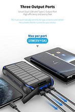 Load image into Gallery viewer, Solar Charger 26800mAh, Solar Power Bank, Portable Charger Battery Pack with 3 Outputs & 2 Inputs(Micro USB & Type-C) Huge Capacity Backup Battery Compatible Smartphone, Tablet and More