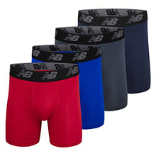 Load image into Gallery viewer, New Balance Men's Standard Boxer Brief, Team Royal/Team Red/Pig/Thunder, Medium
