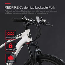 Load image into Gallery viewer, Redfire Womens Mountain Bike, 27.5 Inch Wheels, 21-Speed Shimano Drivetrain, 15-Inch Aluminum Frame, Double Disc Brake, Lock Out Suspension Fork,Bicycle for Adult and Men, MTB Bike White Color