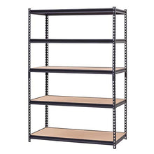 Load image into Gallery viewer, Muscle Rack 48" W x 24" D x 72" H 5-Shelf Steel Shelving, Black