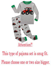 Load image into Gallery viewer, Family Feeling Tractor Little Boys Long Sleeve Pajamas Sets 100% Cotton Pyjamas Toddler Kids Pjs Size 4T Grey