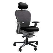 Load image into Gallery viewer, Mesh Back CXO Heavy Duty Big and Tall Office Chair Fabric: Mystic Black, Headrest: Included