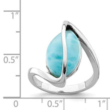 Load image into Gallery viewer, 925 Sterling Silver Larimar Twisted Band Ring Size 6.00 Stone Fine Jewelry For Women Gifts For Her