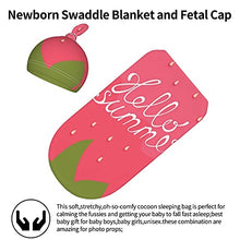 Load image into Gallery viewer, Strawberry Hello Summer Baby Swaddle Cocoon Sack,The Simple Swaddle with Beanie Set ,Soft Stretchy Comfortable Receiving Blanket for Infants & Newborns 0-6 Months