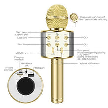 Load image into Gallery viewer, Bluetooth Microphone for Kids Birthday Gifts Girls Toy for Age 4 5 6 7 8 9 10 Year Old Portable Wireless Karaoke Microphone Fun Toys for Teen Girls Boys Christmas Best Gifts Home Party Favor Singing