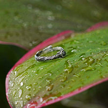 Load image into Gallery viewer, Sterling Silver Rainbow Moonstone Ring"Dew" READY TO SHIP, moonstone engagement ring,delicate ring,tiny stone ring, twig ring with stone