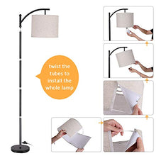 Load image into Gallery viewer, Tomshine Floor Lamp, Modern Floor Lamp Standing Industrial Arc Light with Hanging Lamp Shade, LED Floor Lamp for Living Room,Bedroom