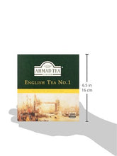 Load image into Gallery viewer, Ahmad Tea Black Tea, English Tea No.1 Teabags, 100 ct - Caffeinated and Sugar-Free