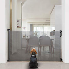 Load image into Gallery viewer, EasyBaby Products Extra Wide and Extra Tall Indoor Outdoor Retractable Baby Gate Extends up to 71" Wide, 39.3" (100cm) Tall, Grey