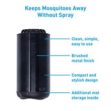 Load image into Gallery viewer, Thermacell Patio Shield Mosquito Repellent Metal Edition, Obsidian; Easy to Use, Highly Effective; Provides 12 Hours of DEET-Free Backyard Mosquito Repellent; Scent-Free, No Spray, No Smoke, Cordless