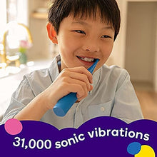 Load image into Gallery viewer, BURSTkids Electric Toothbrush with Soft Charcoal Black Bristles, Small Head & Comfort Grip, 2 Minute Built in Timer, for Kids Ages 3+, Children Toothbrush for Healthier Smiles for, 2 Modes, Blue