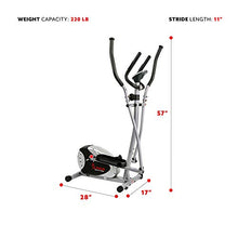 Load image into Gallery viewer, Sunny Health & Fitness SF-E905 Elliptical Machine Cross Trainer with 8 Level Resistance and Digital Monitor