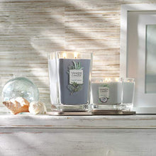 Load image into Gallery viewer, Yankee Candle Elevation Collection with Platform Lid Medium 3-Wick Square Scented Candle, Shore Breeze