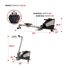 Load image into Gallery viewer, Sunny Health & Fitness SF-RW5622 Dual Function Magnetic Rowing Machine Rower w/LCD Monitor